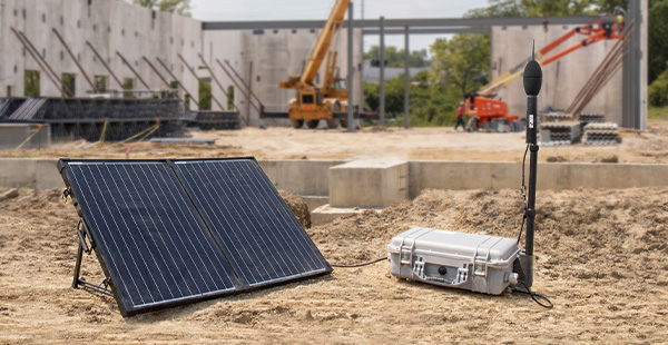 Outdoor noise monitoring station